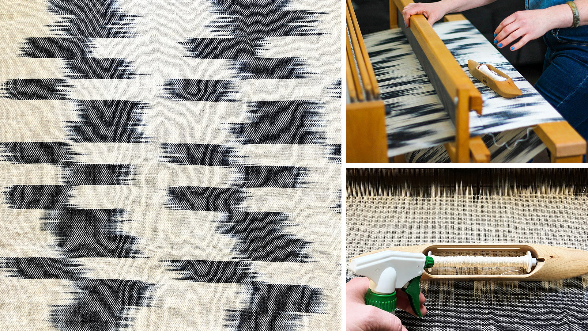 weaving linen on Standard Floor Loom
