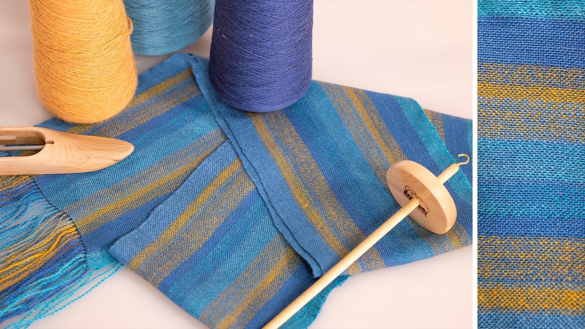 Handspun Caribbean Sunrise Scarf