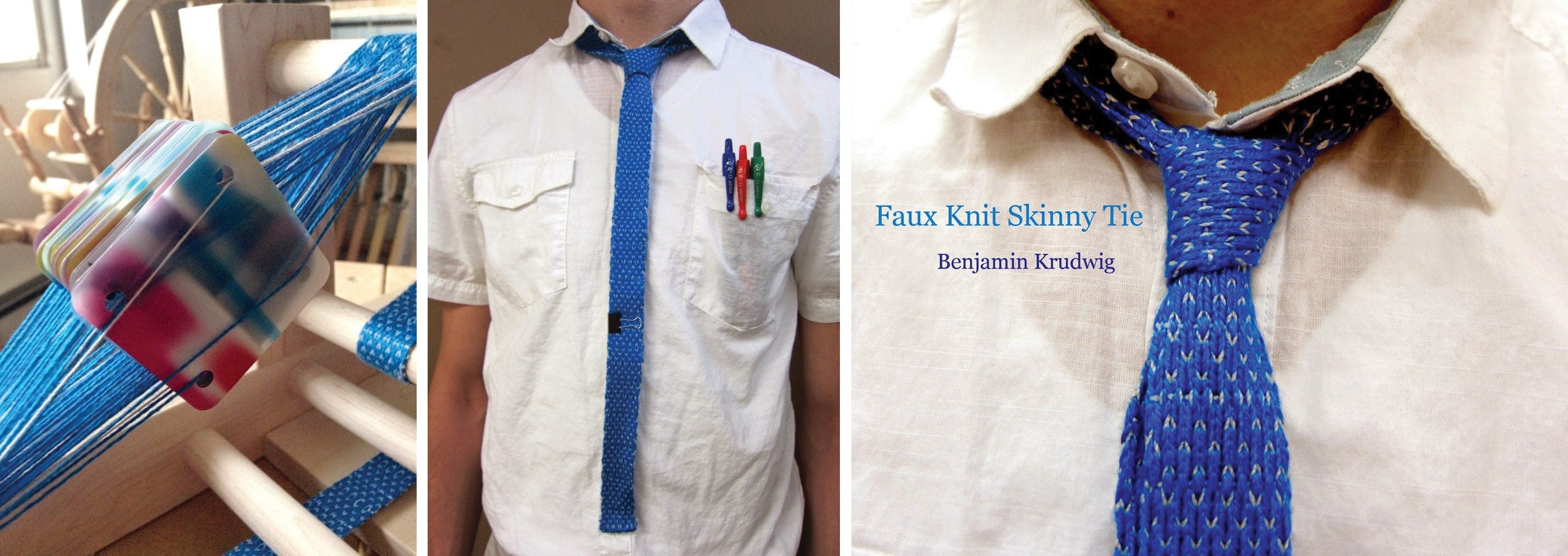 Faux Knit Skinny Tie