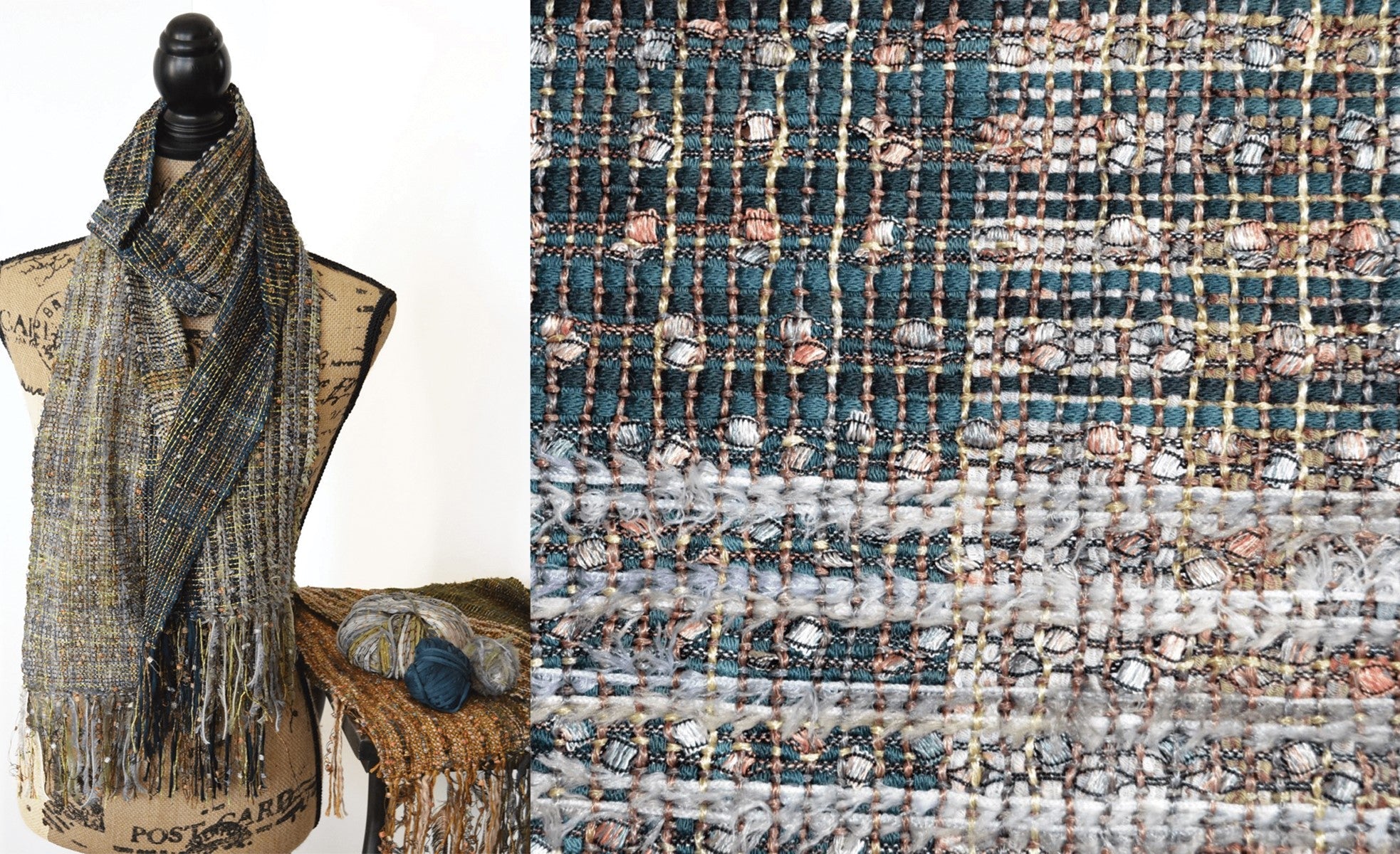 Putting Novelty Yarns to the Test in a Rigid Heddle Scarf