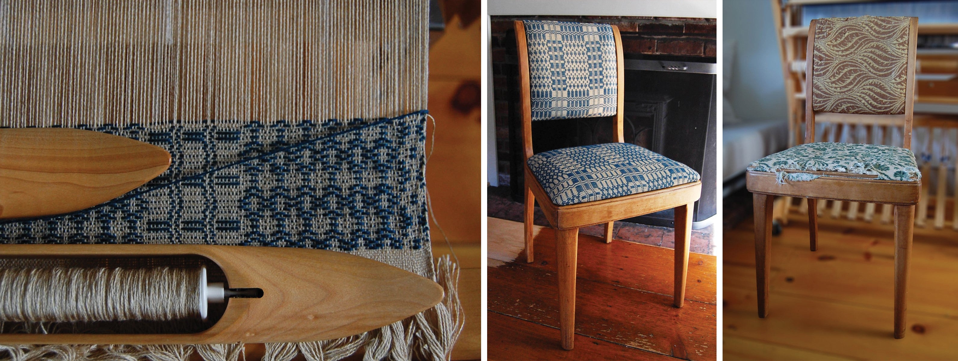 Reupholstering a Chair with Overshot Fabric – Schacht Spindle Company