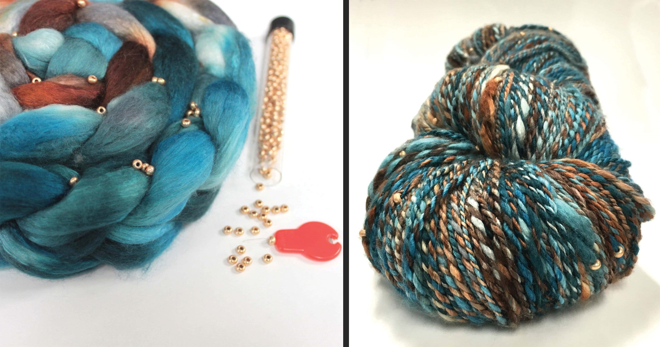 Spinning Beaded Yarn - Into the Whirled Collaboration