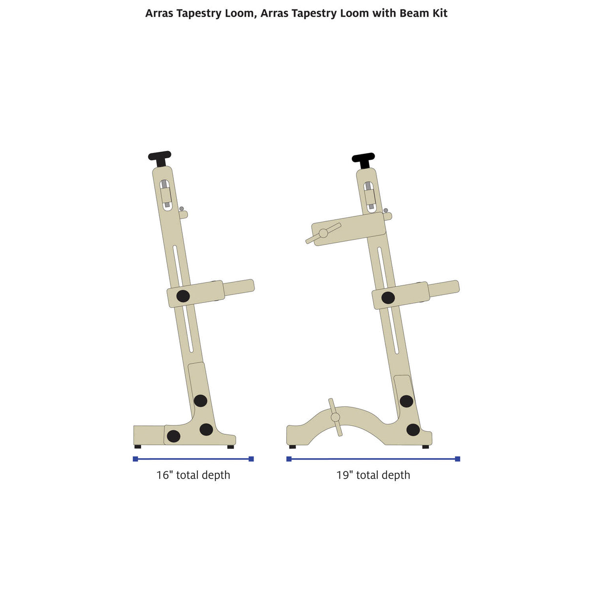 Arras Loom and Beam Kit dimensions