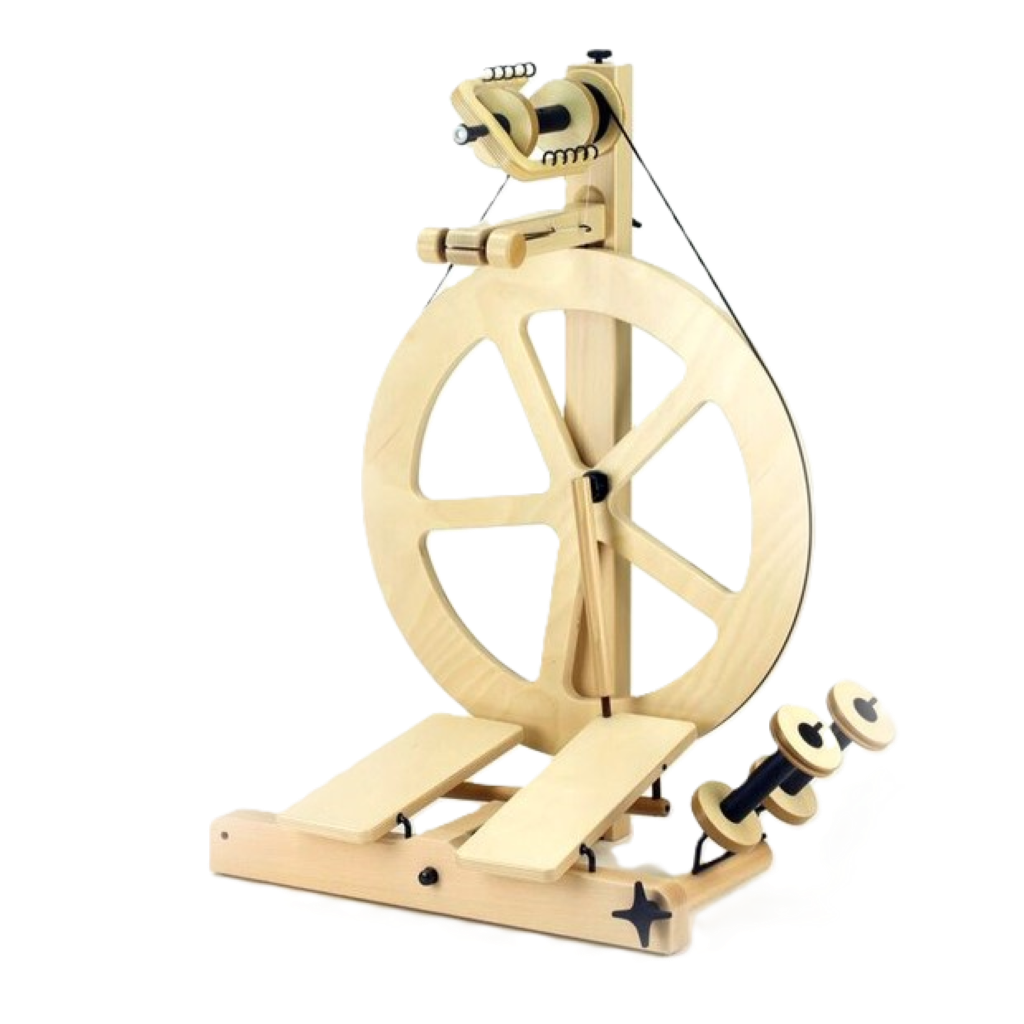 twine rack on double treadle wheel