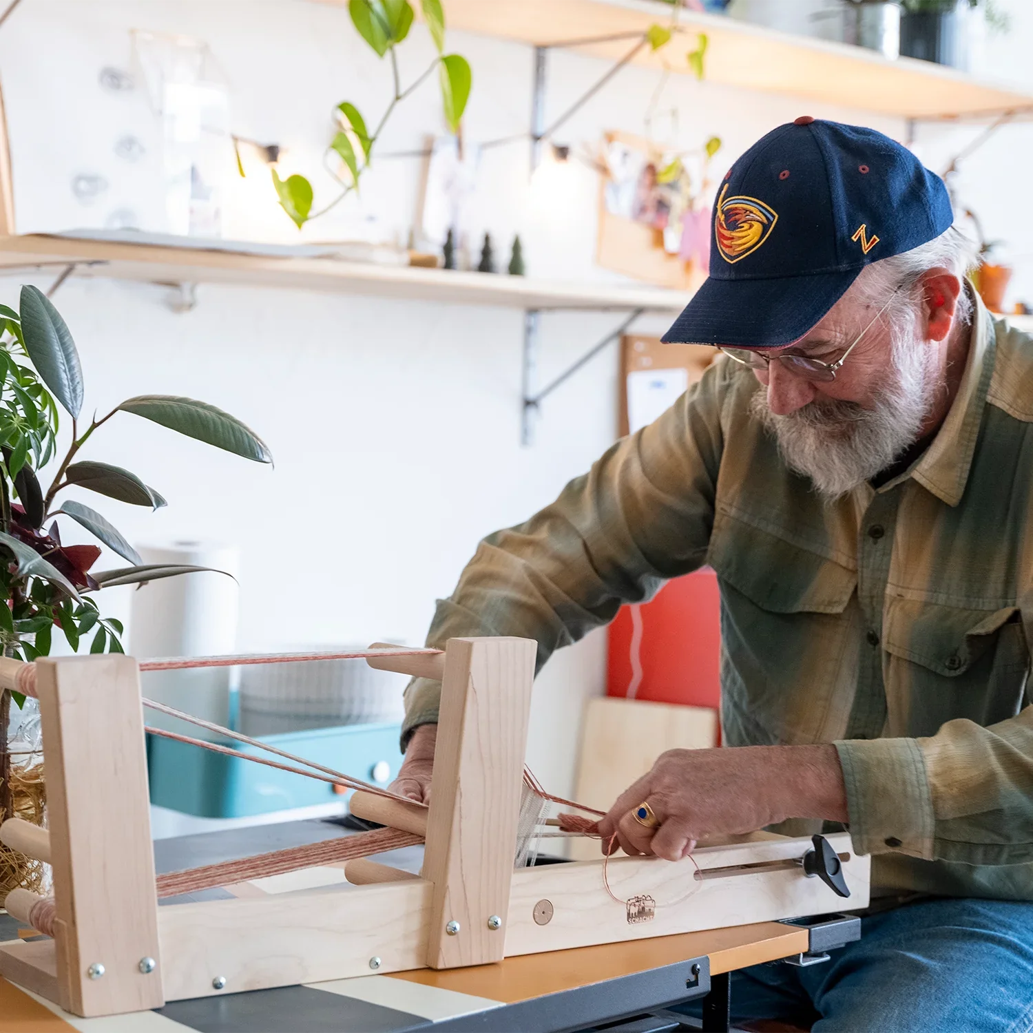 weaving on an inkle loom