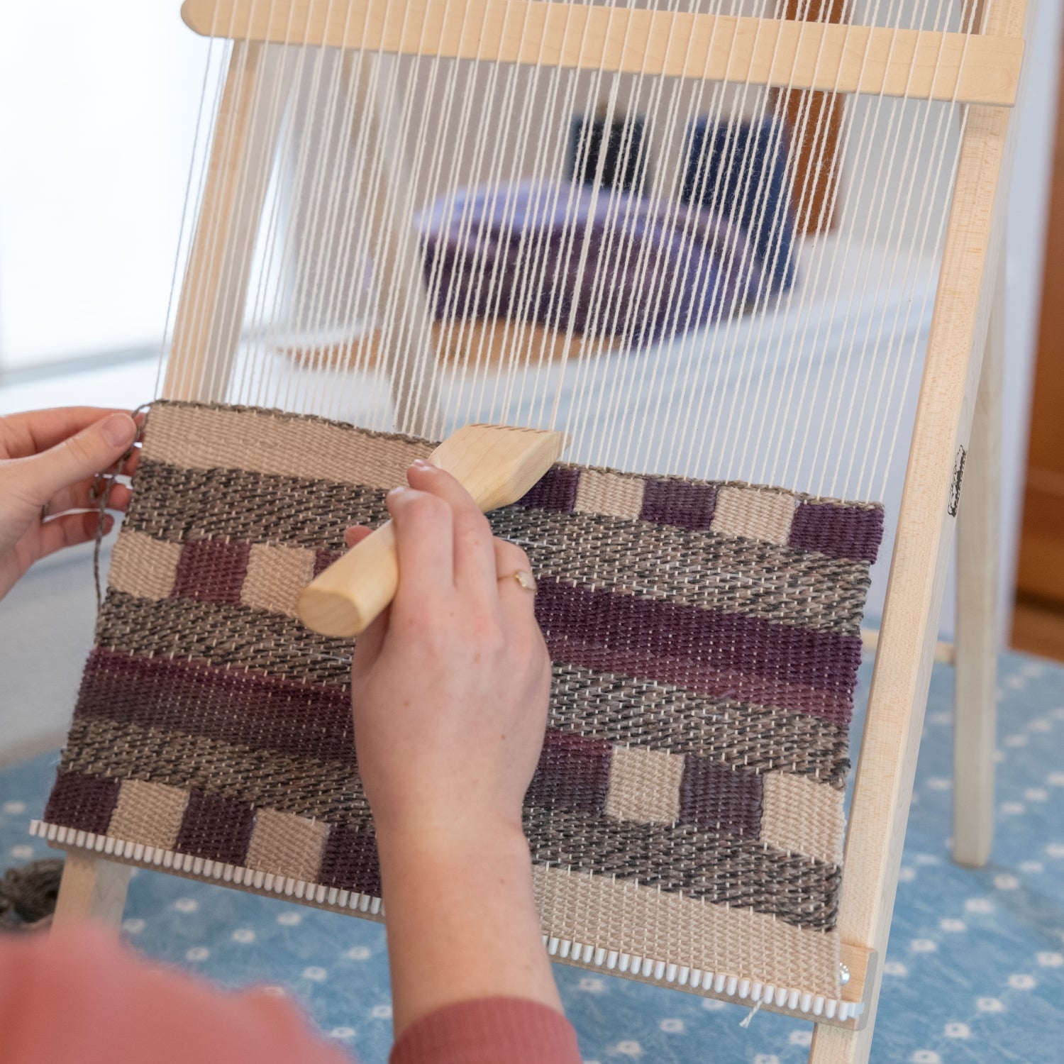 School Loom and Tapestry Beater