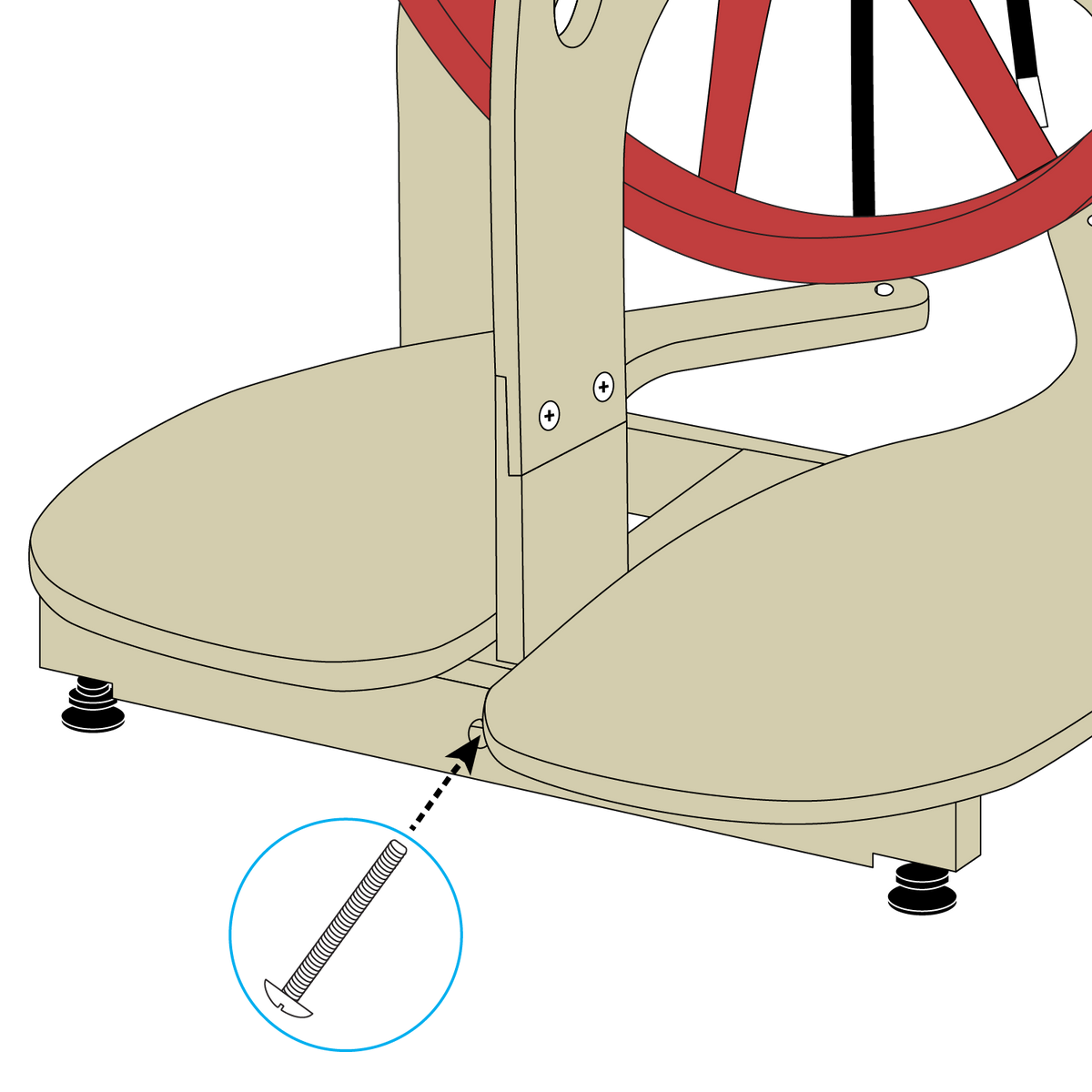 Ladybug Treadle Support Hardware Kit
