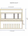 36" standard floor loom dimensions