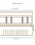 45" standard floor loom dimensions