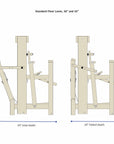 standard floor loom dimensions