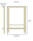 School Loom dimensions