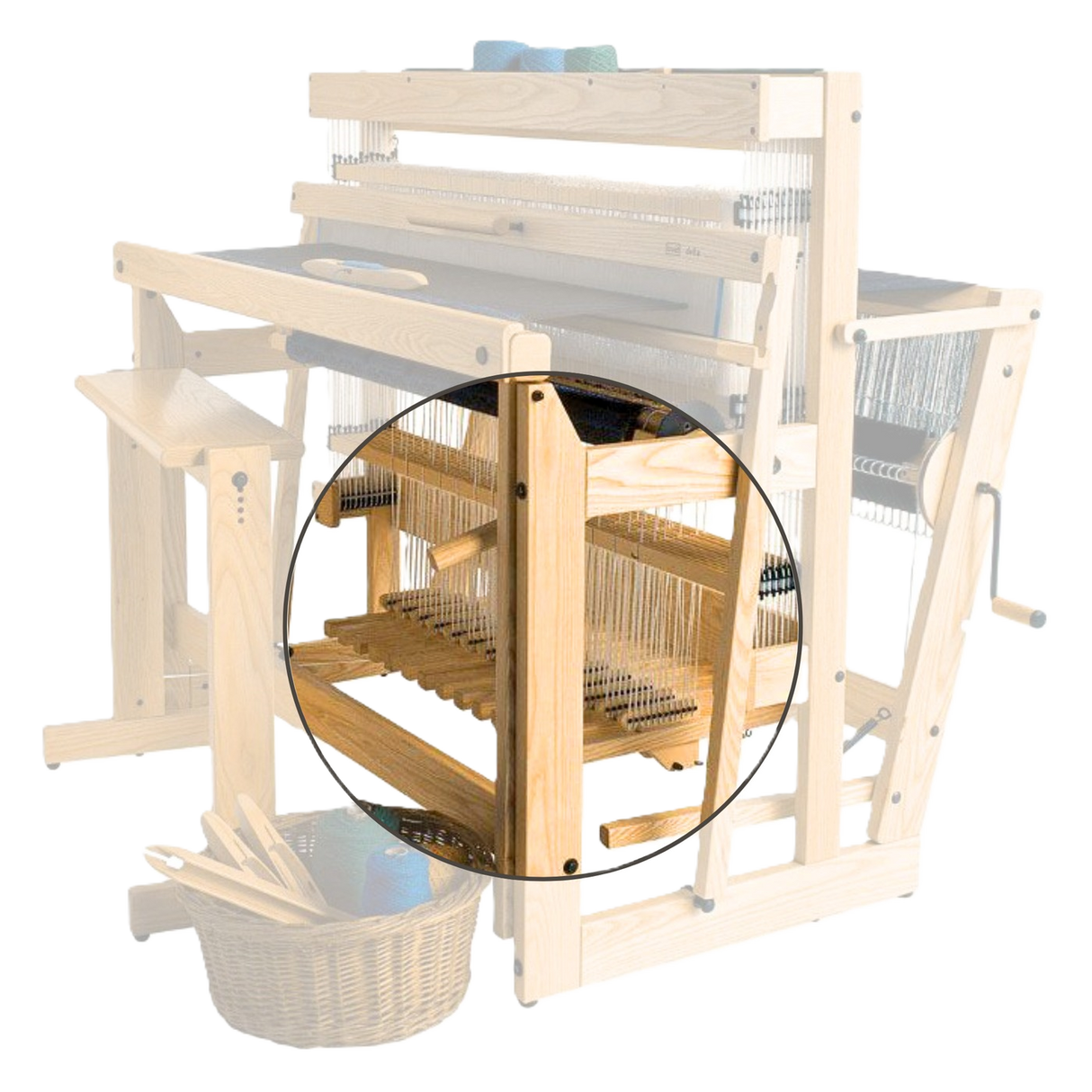 treadle height adjuster for delta and megado looms