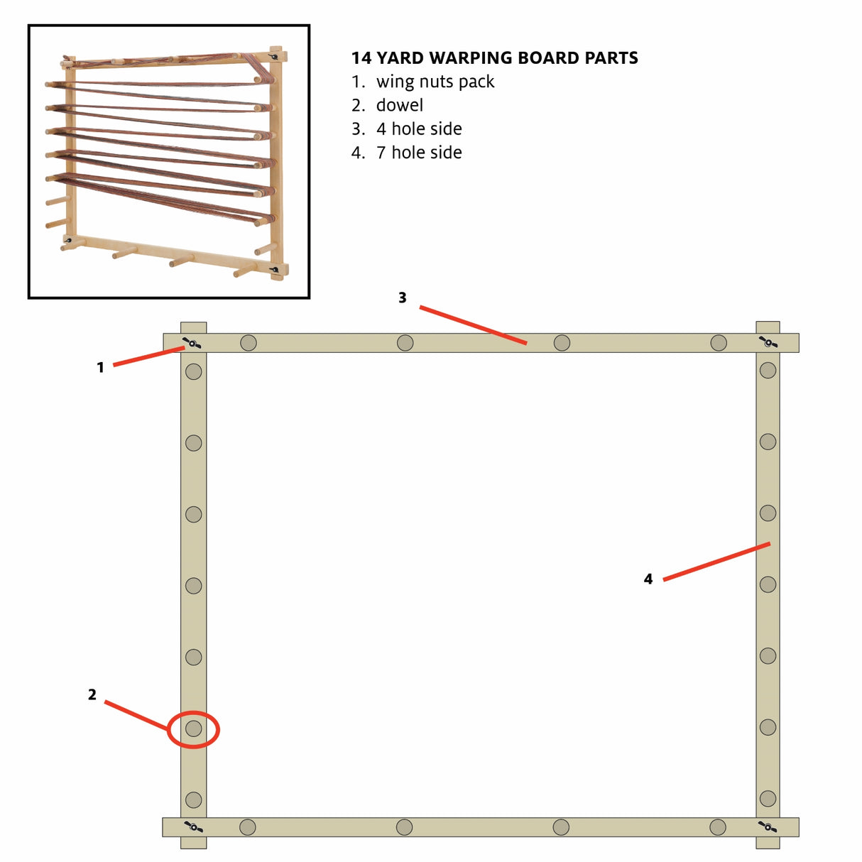 Sides for 14 Yard Warping Board