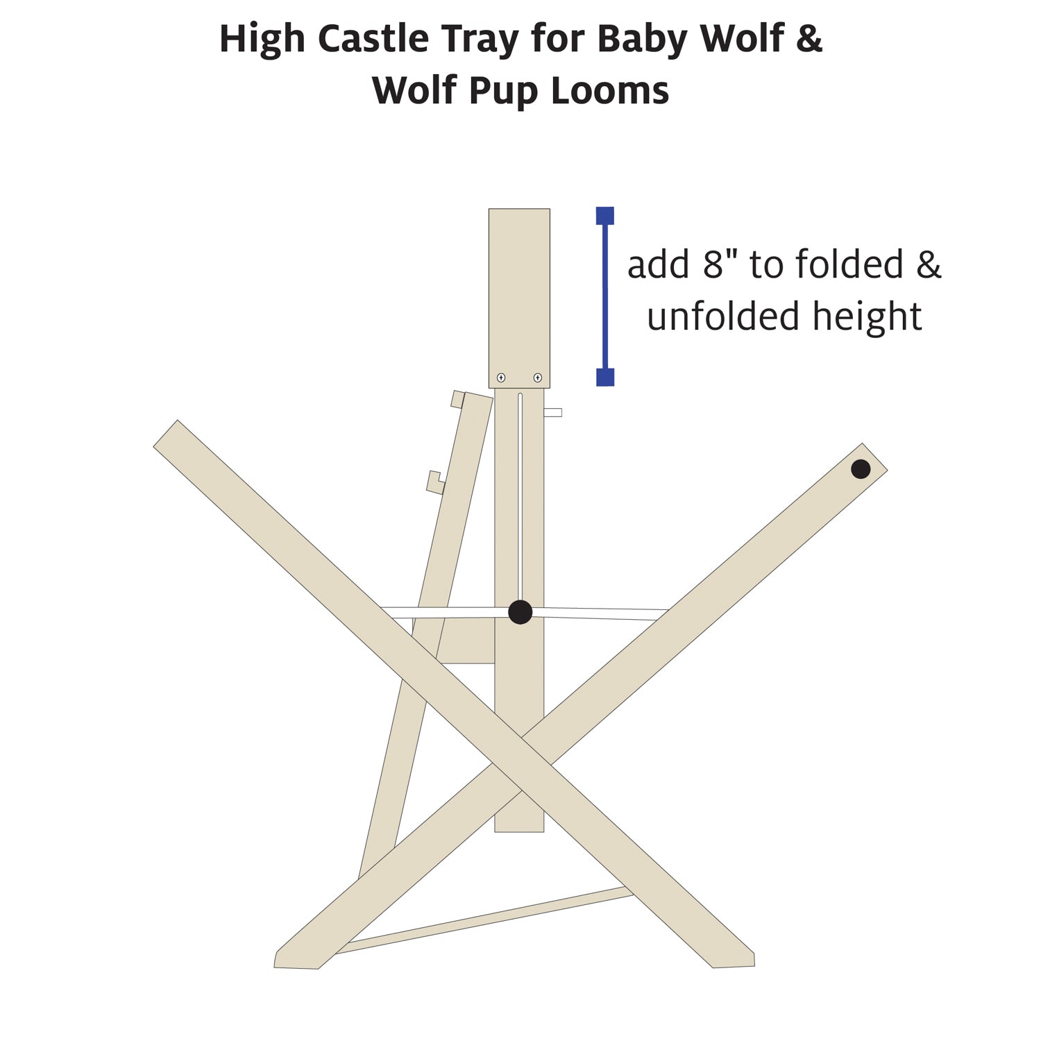 Wolf High Castle Tray dimensions