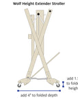 Wolf Height Extender Stroller dimensions