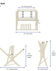 Baby Wolf loom dimensions