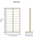 spool rack dimensions