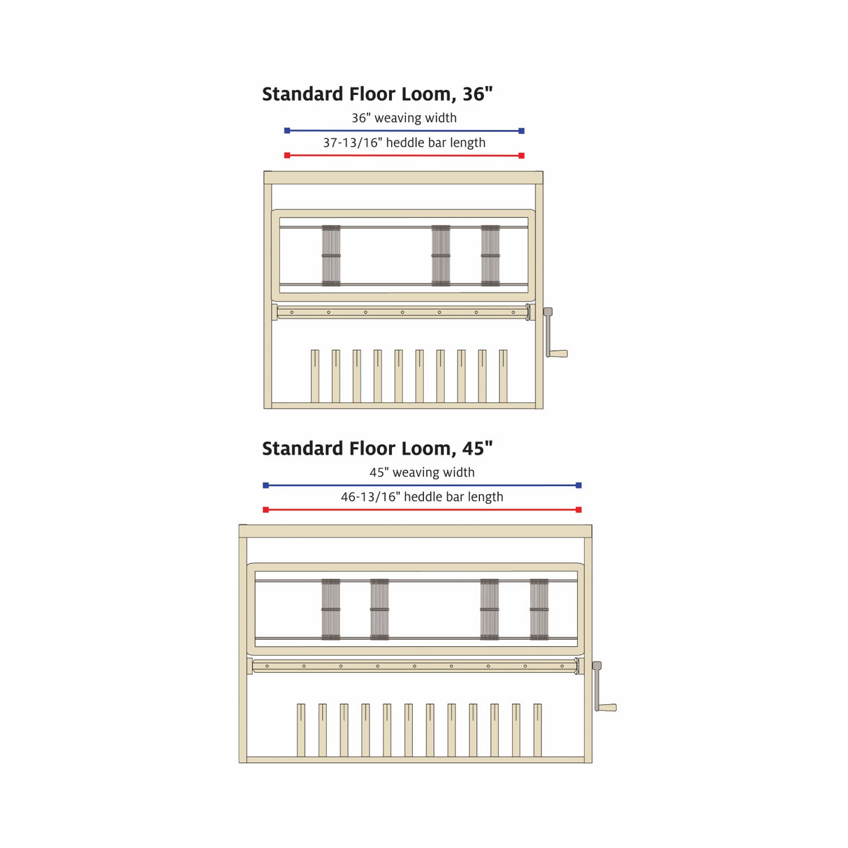 Heddle Bars for Wolf and Standard Floor Looms