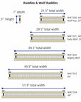 dimensions for raddles & wolf raddles