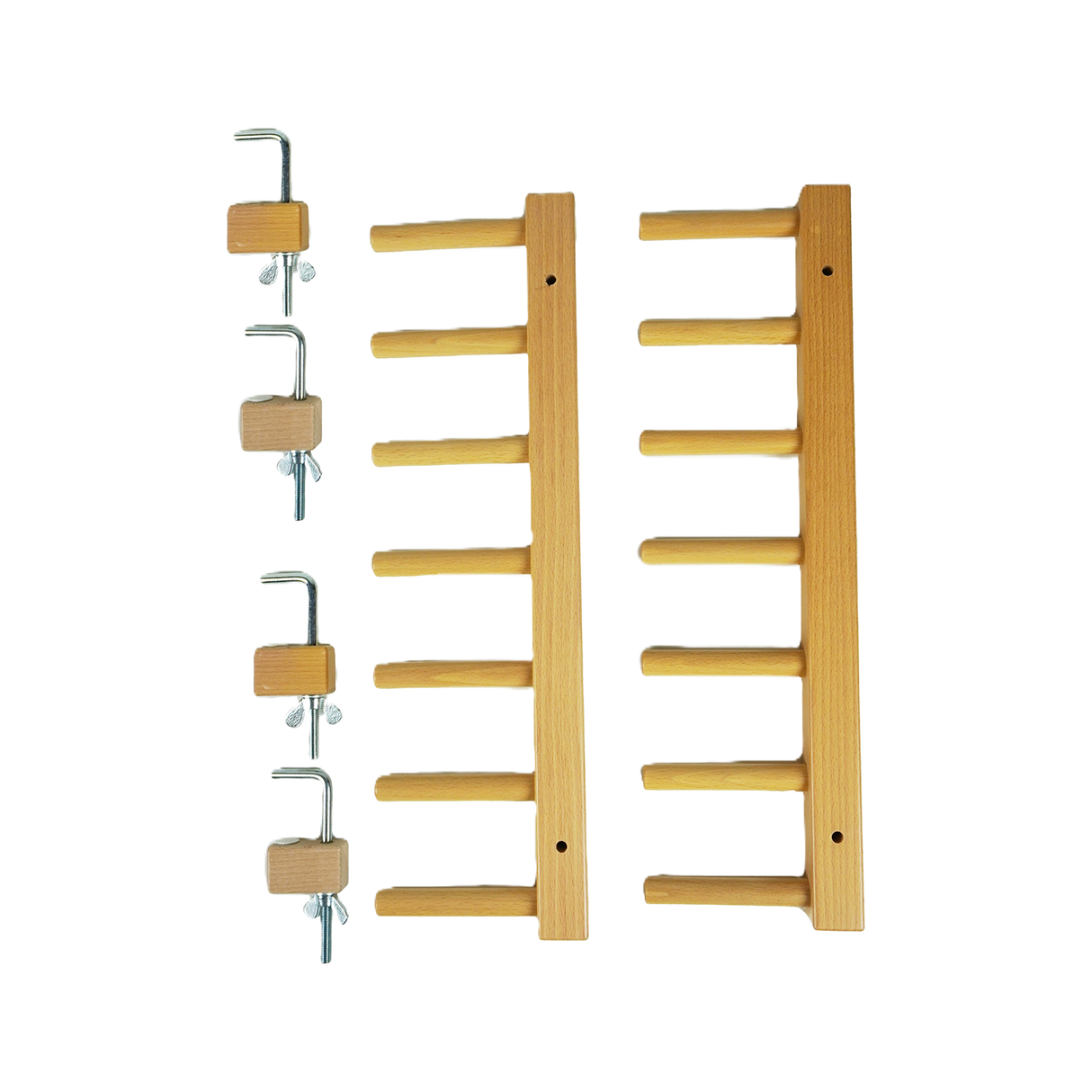 warping post set and clamps