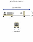 Electric Bobbin Winder dimensions
