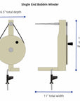Single End Bobbin Winder dimensions