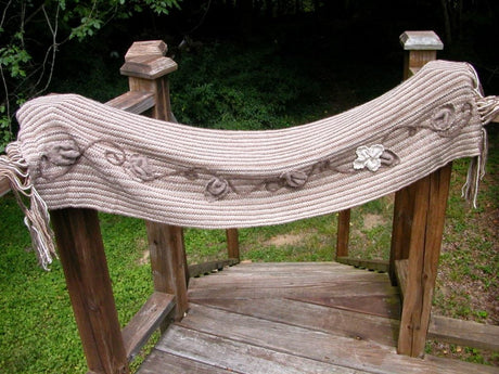 Weaving Around the World - Floral Cashmere Shawl