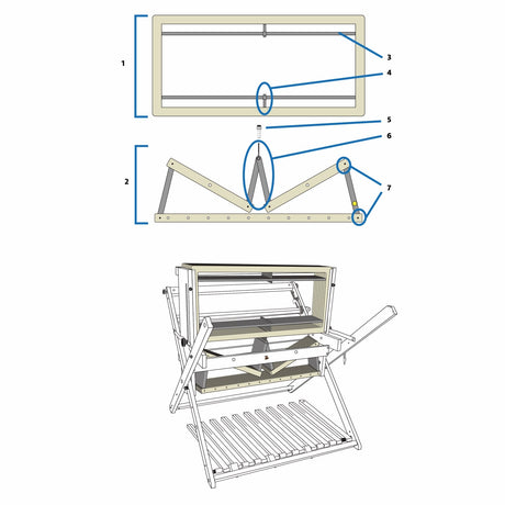 Baby Wolf Loom Shaft (Harness) Parts