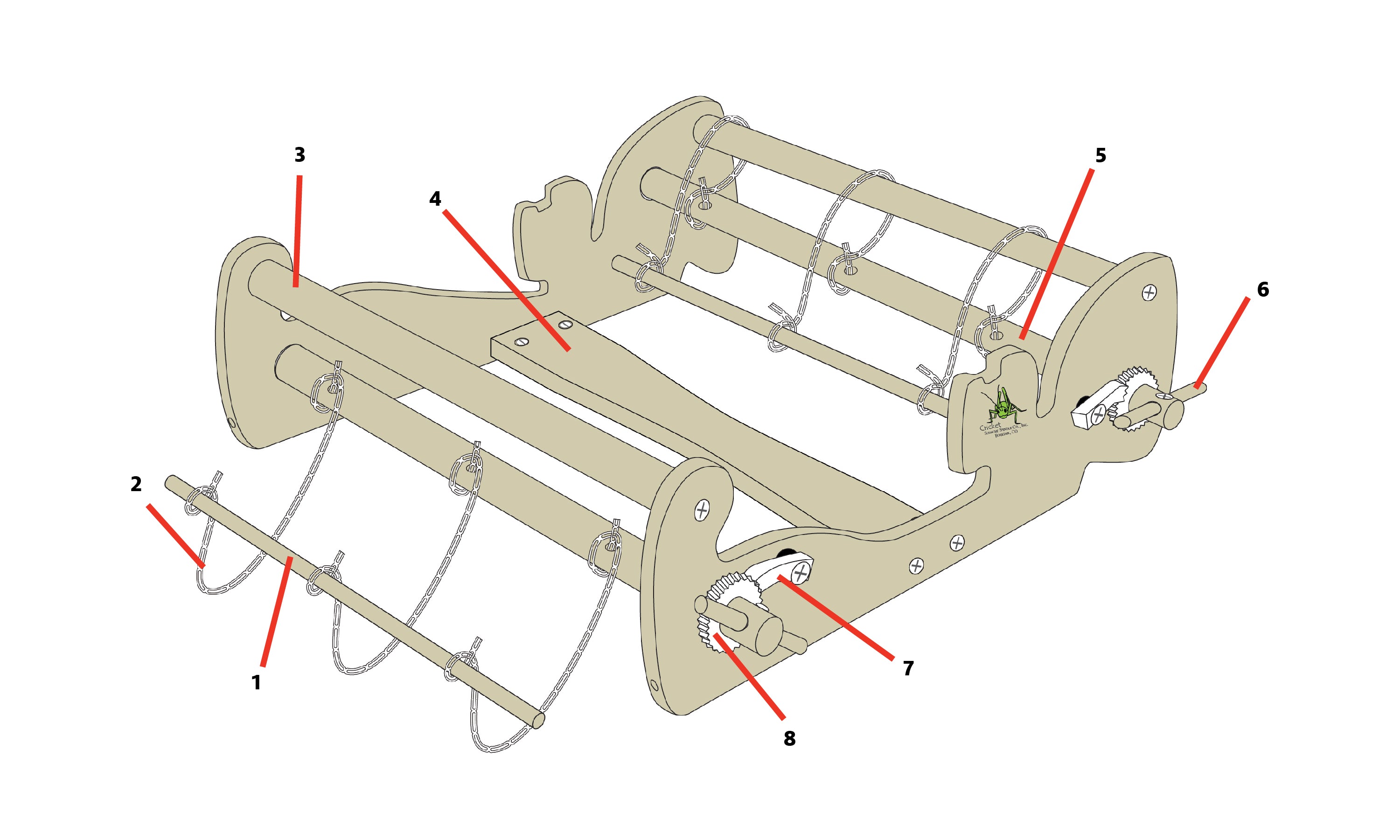 Cricket Rigid Heddle Loom Parts