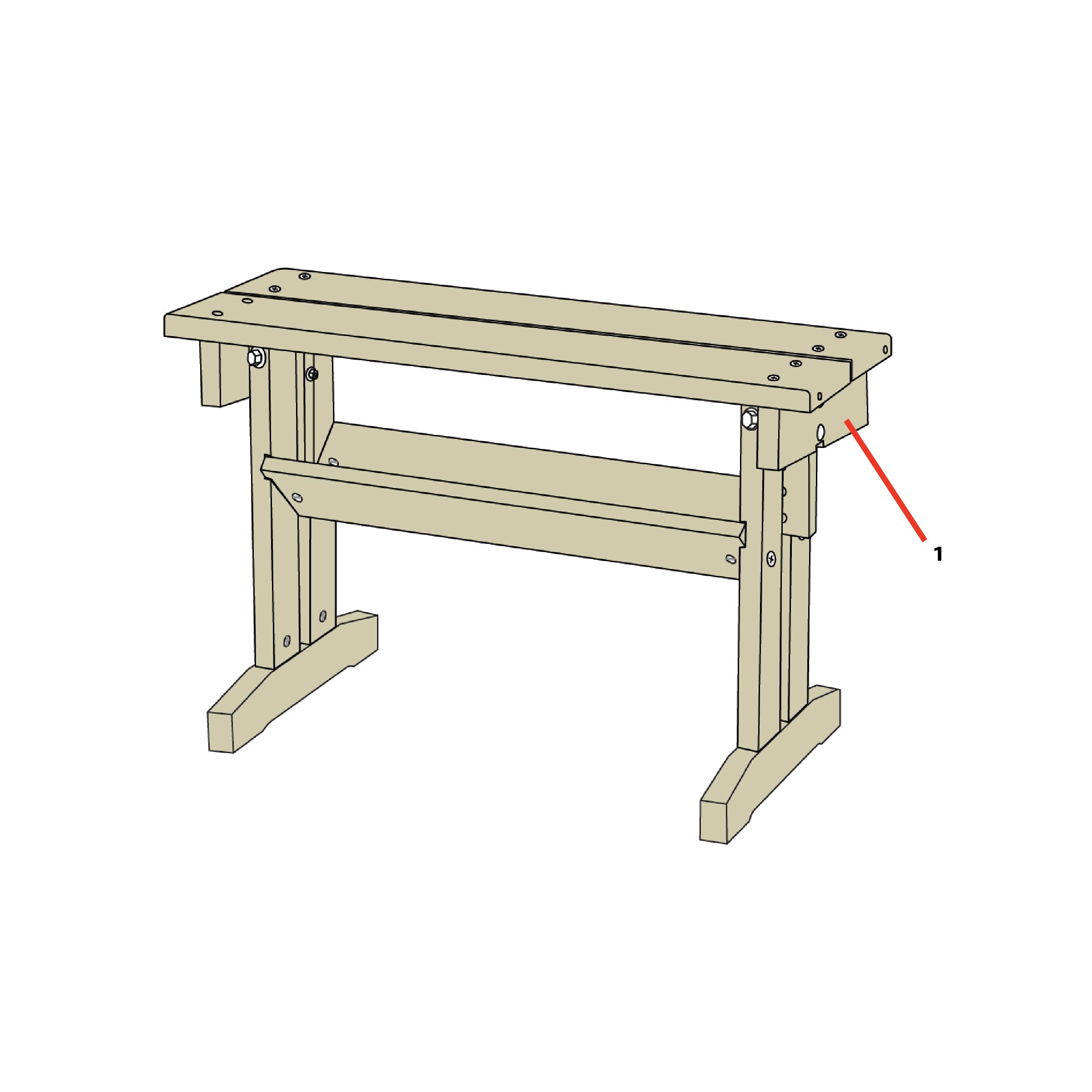 Floor Loom Bench Parts