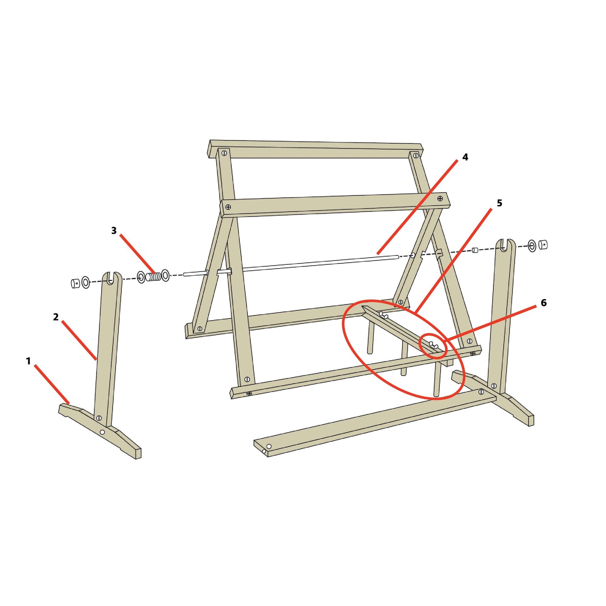 repair parts for horizontal warping mill