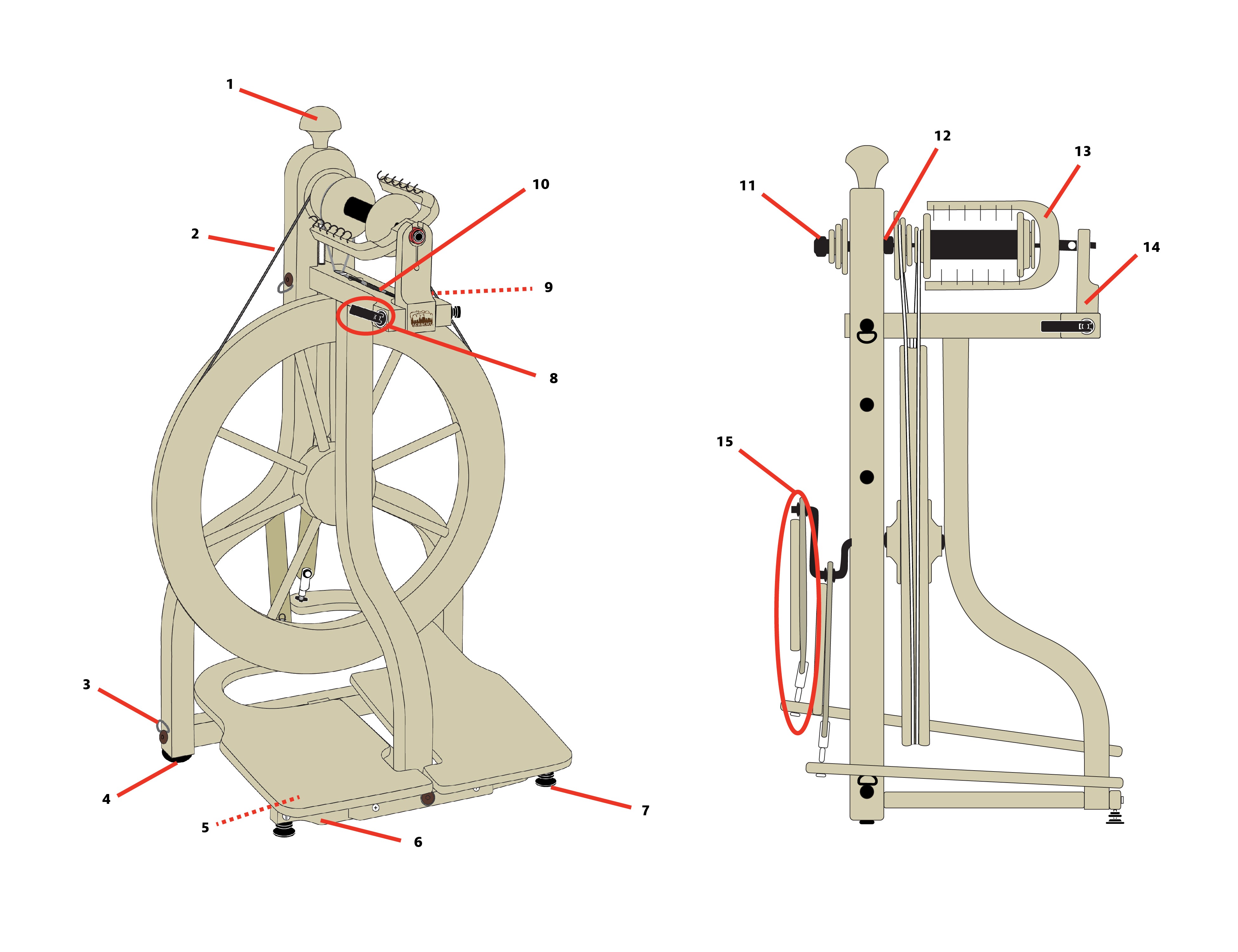 Matchless Spinning Wheel Parts and Accessories