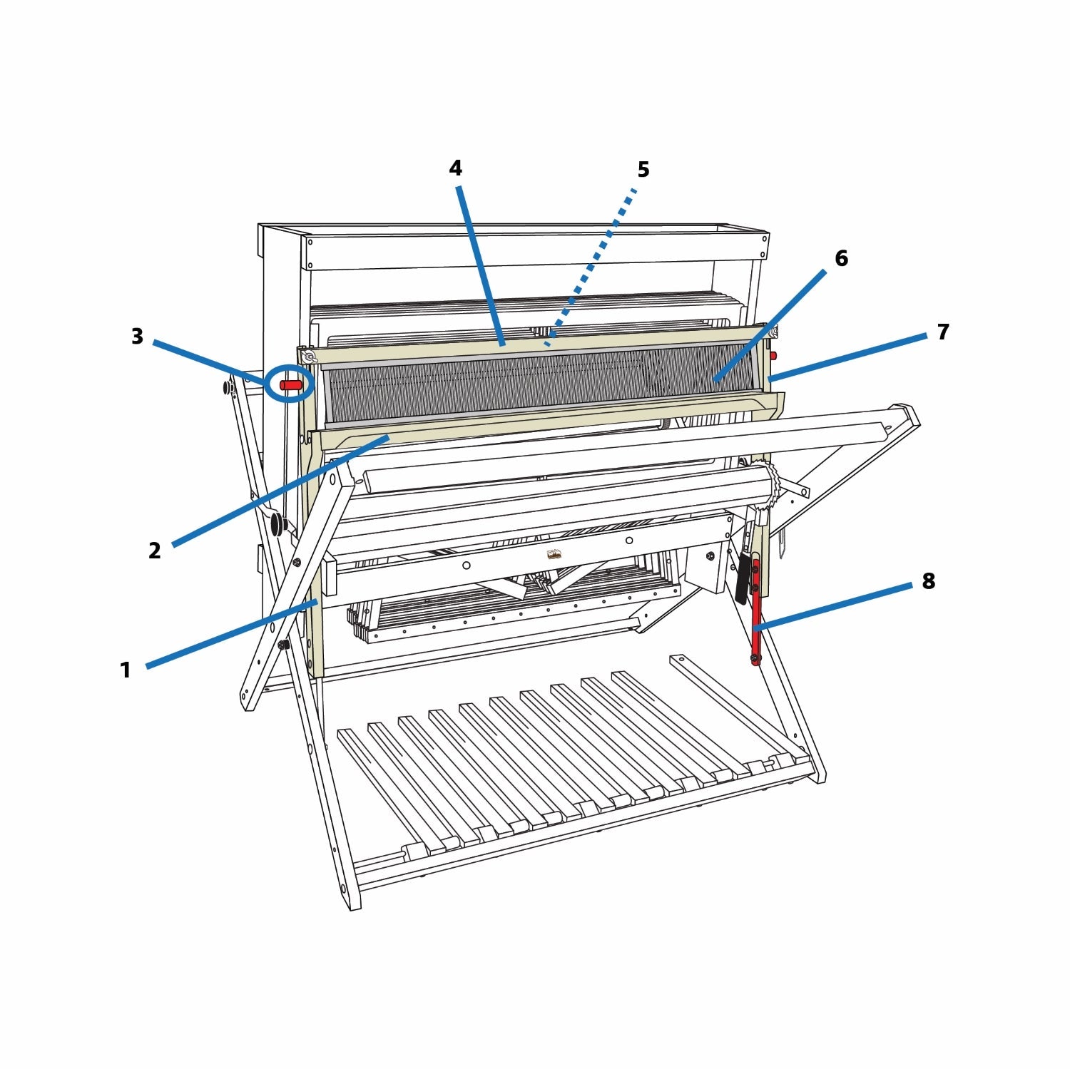 Mighty Wolf Loom Beater Parts