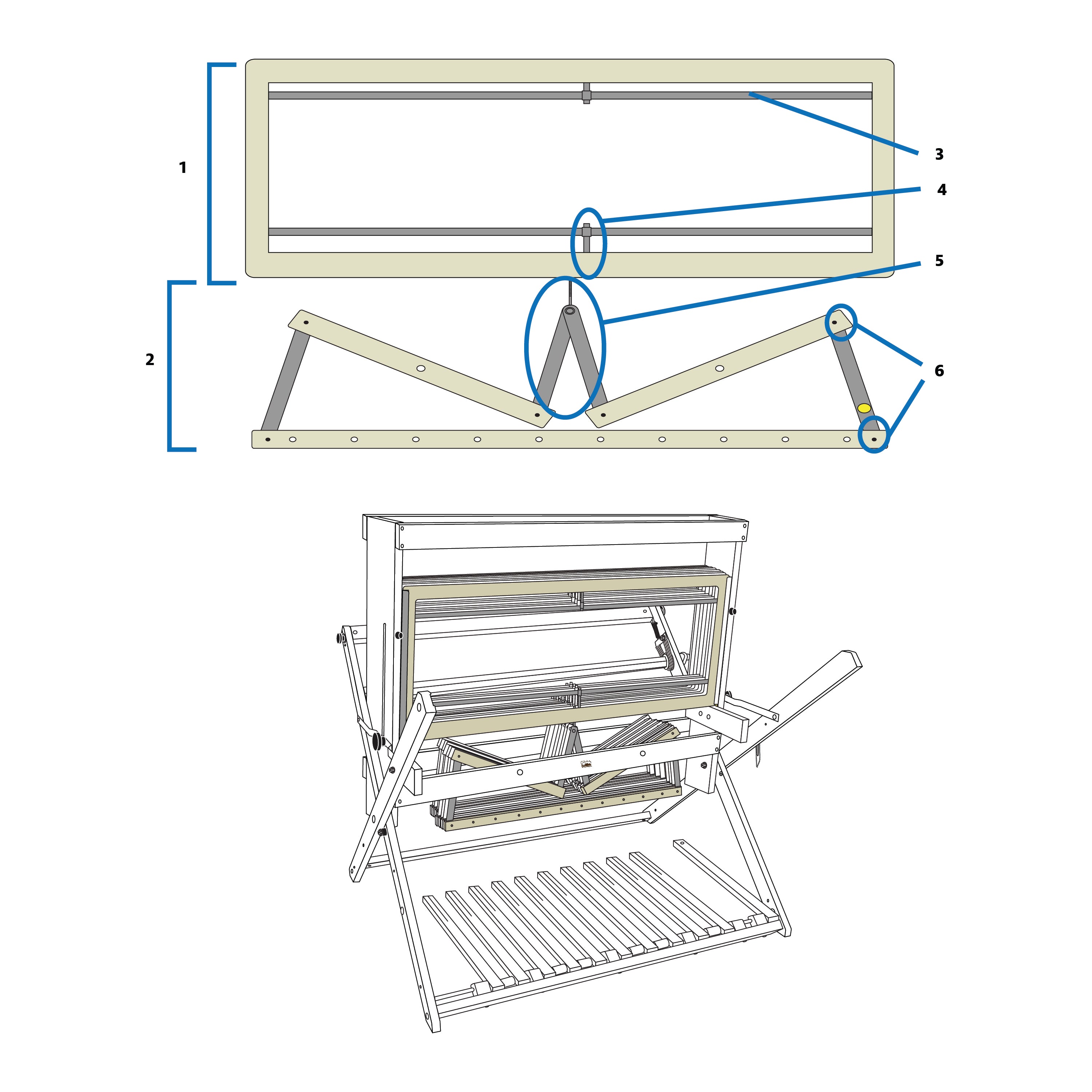 Mighty Wolf Loom Shaft (Harness) Parts