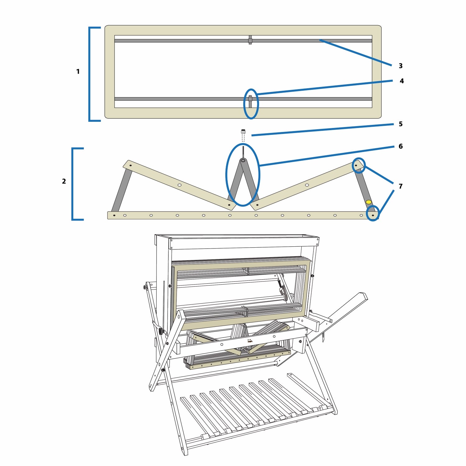 Mighty Wolf Loom Shaft (Harness) Parts