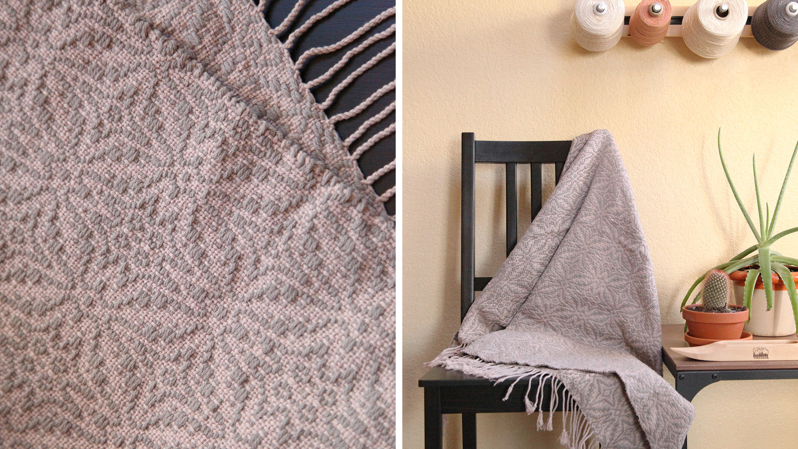 Subtle Star Overshot Doubleweave Blanket