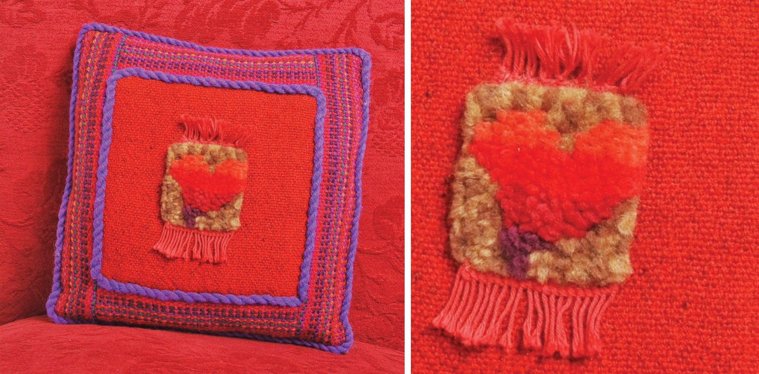 Weaving to Woo - Mini Loom Heart Patch