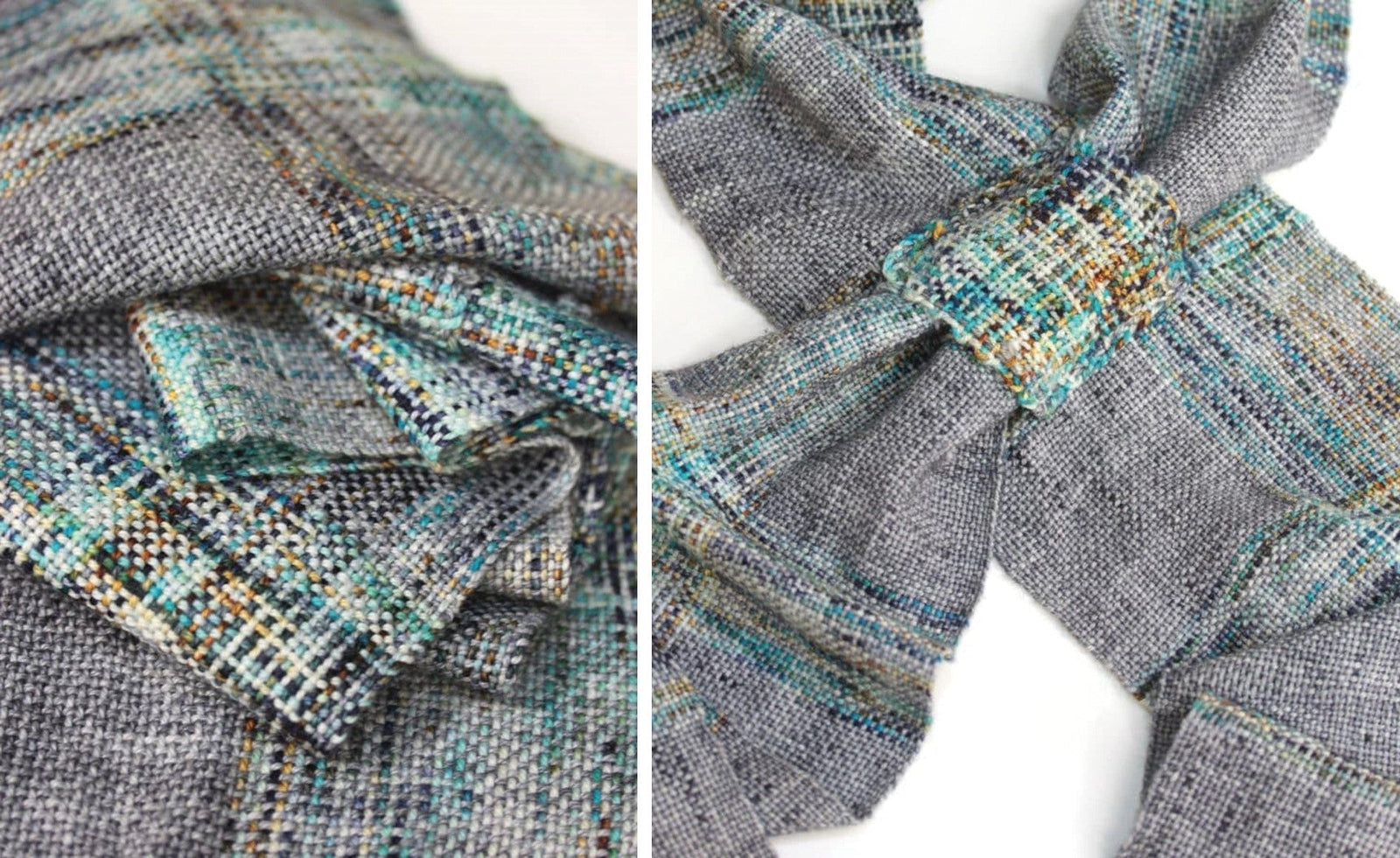 Colorblock Scarf and Weaving with Speckled Yarn
