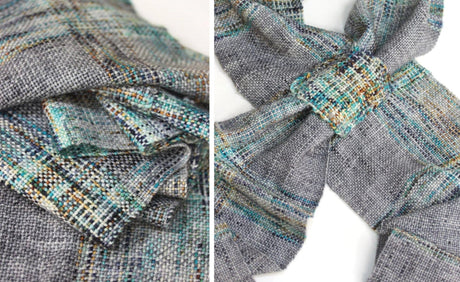 Colorblock Scarf and Weaving with Speckled Yarn