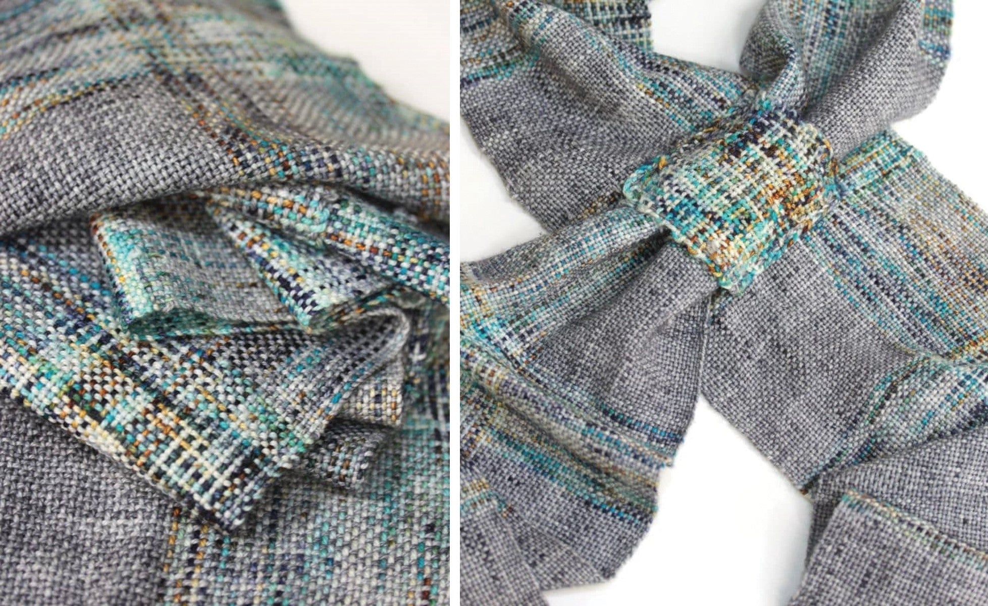 Colorblock Scarf and Weaving with Speckled Yarn