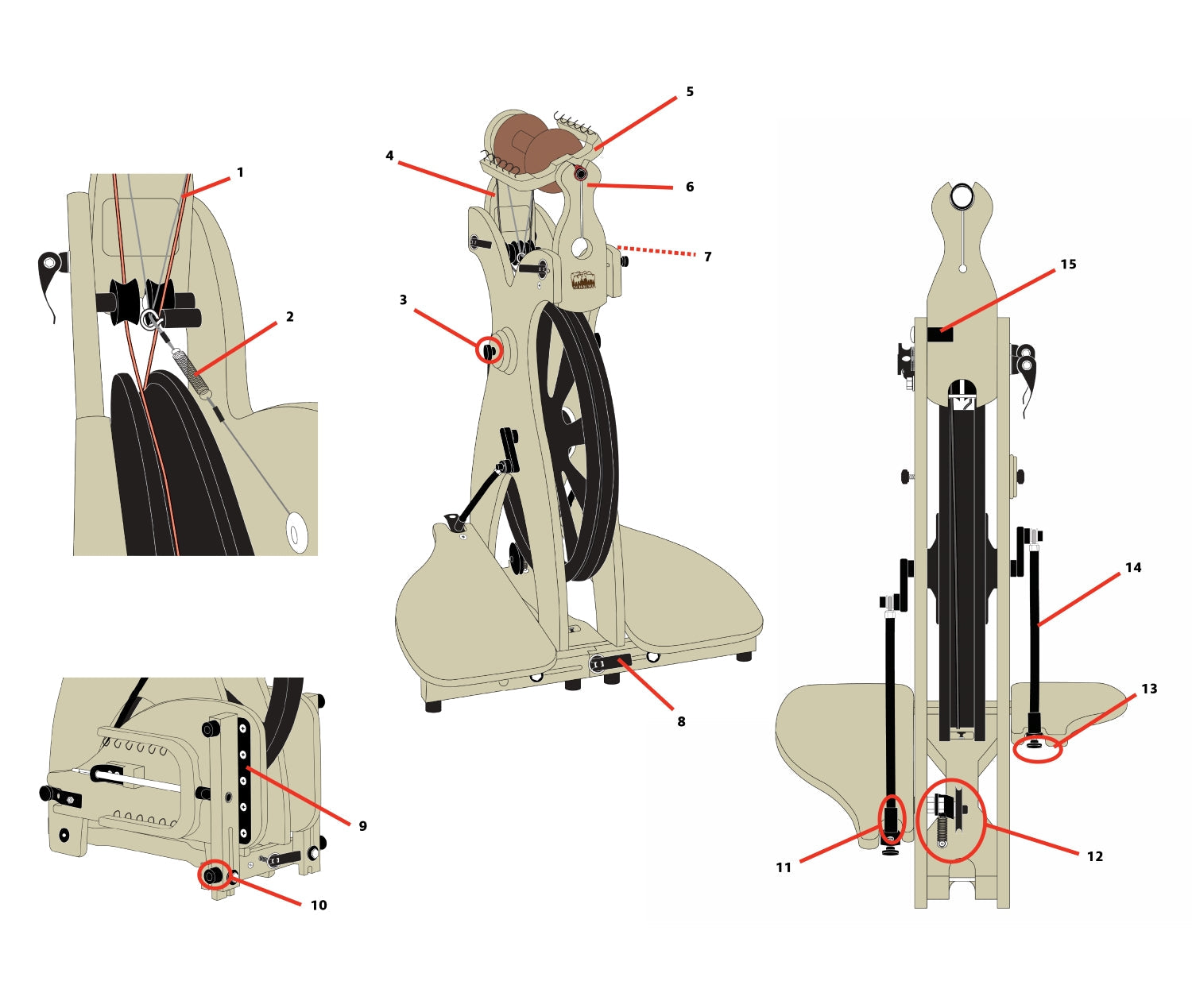 Sidekick Spinning Wheel Parts