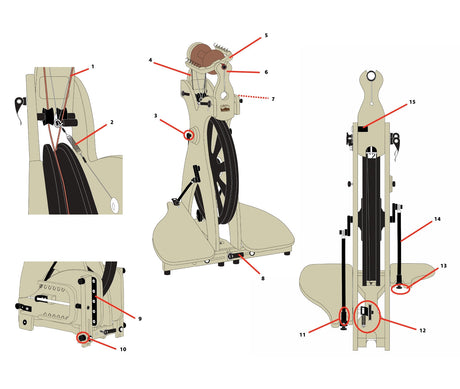 Sidekick Spinning Wheel Parts