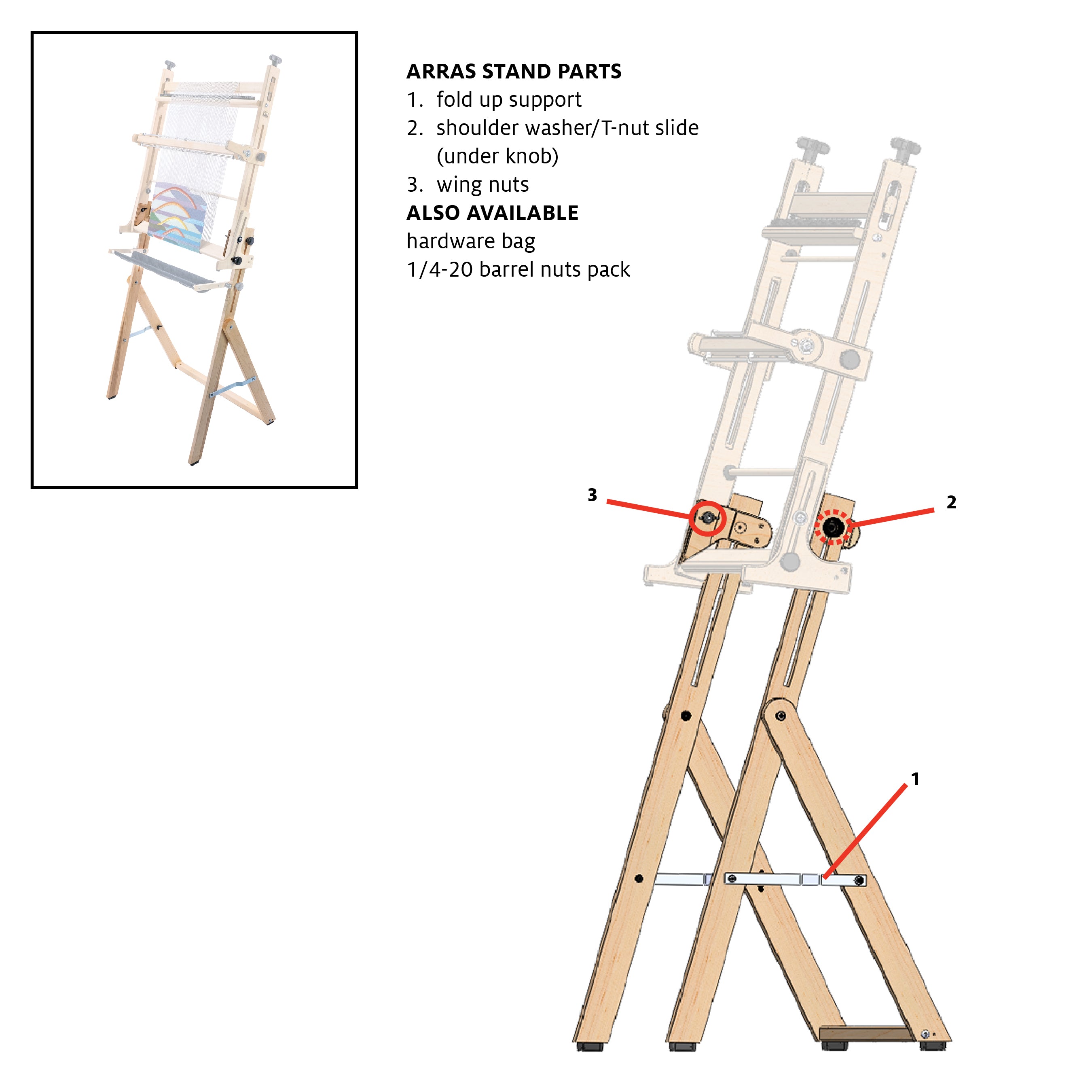 Arras Stand repair parts