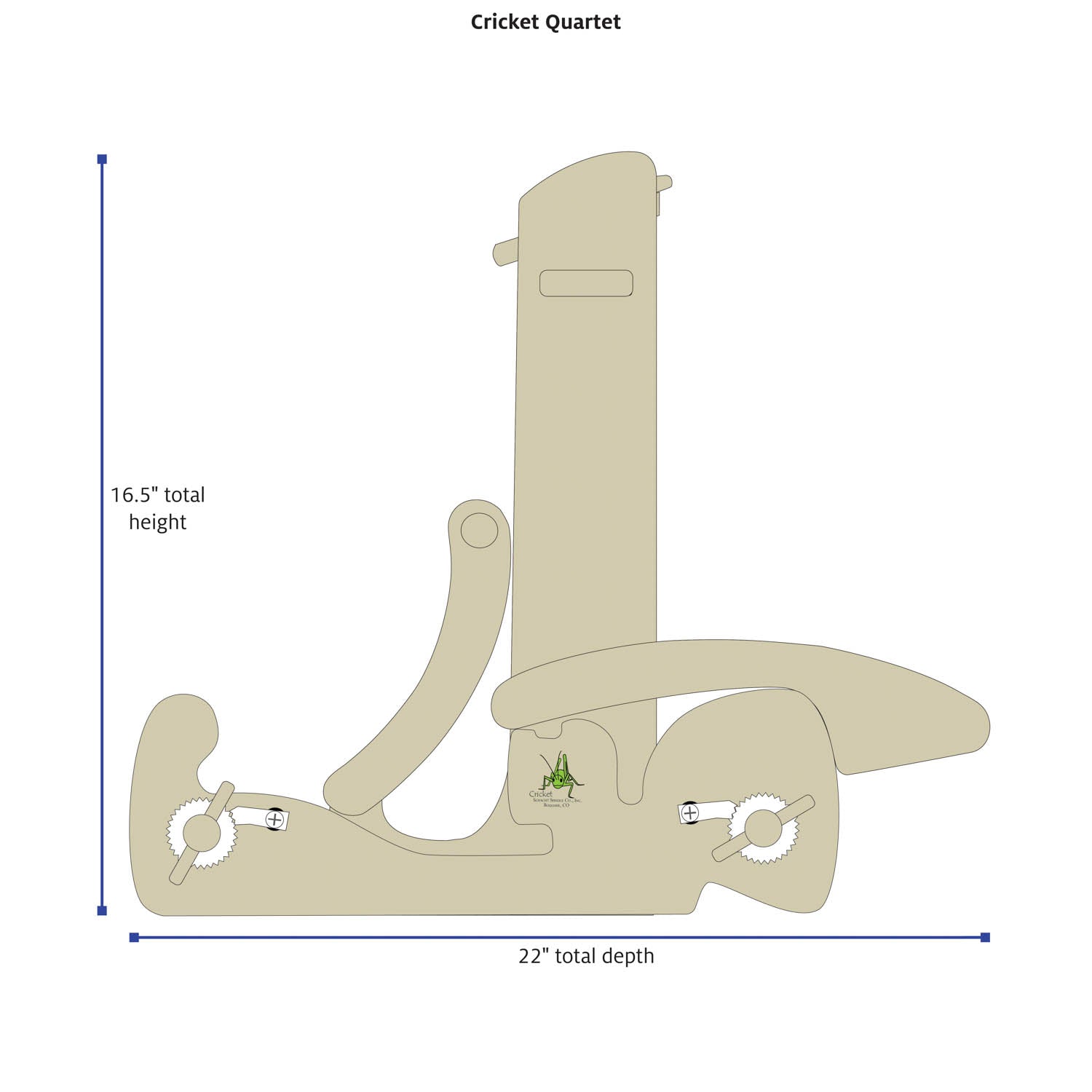 Cricket Quartet dimensions