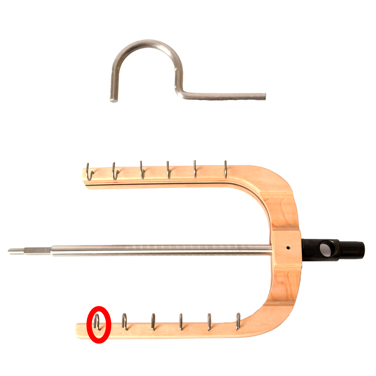 Hook for Spinning Wheel Flyer
