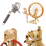 Scotch Tension Spring-and-String for Spinning Wheels