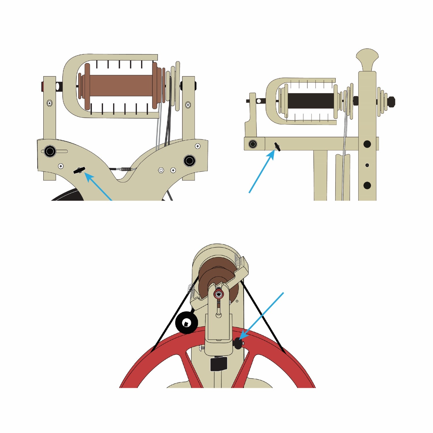 Scotch Tension Knob for Ladybug, Matchless, and Sidekick