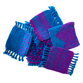 coasters from Beginning Rigid Heddle Weaving course