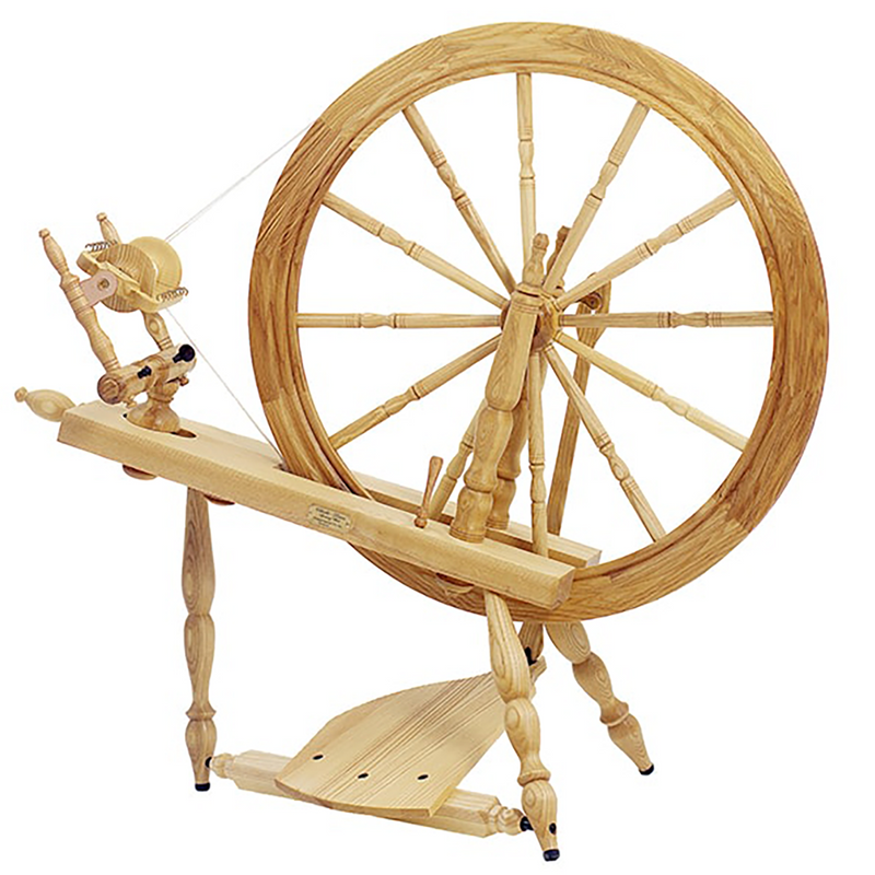 Schacht-Reeves spinning wheel, ash, single treadle
