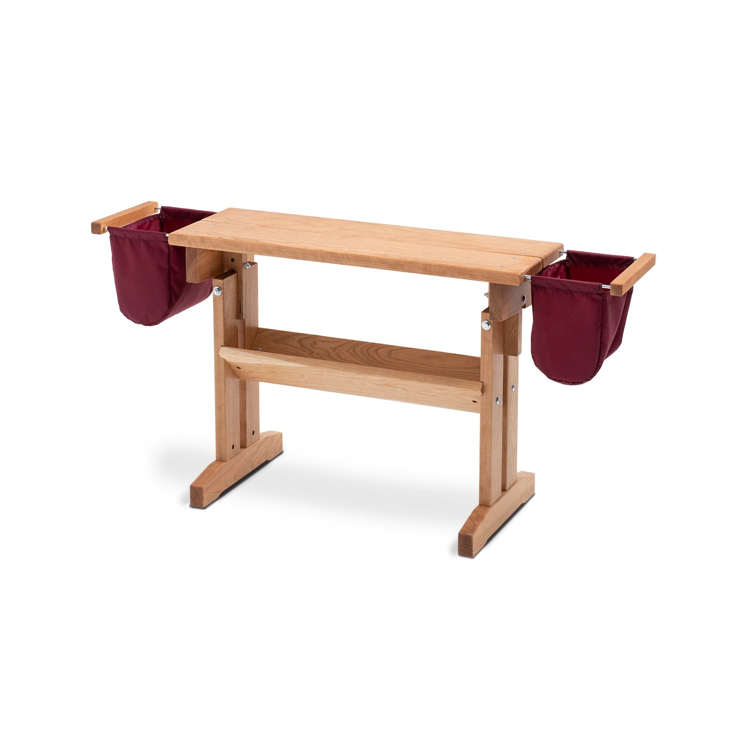 Loom Bench and Bench Bags, cherry